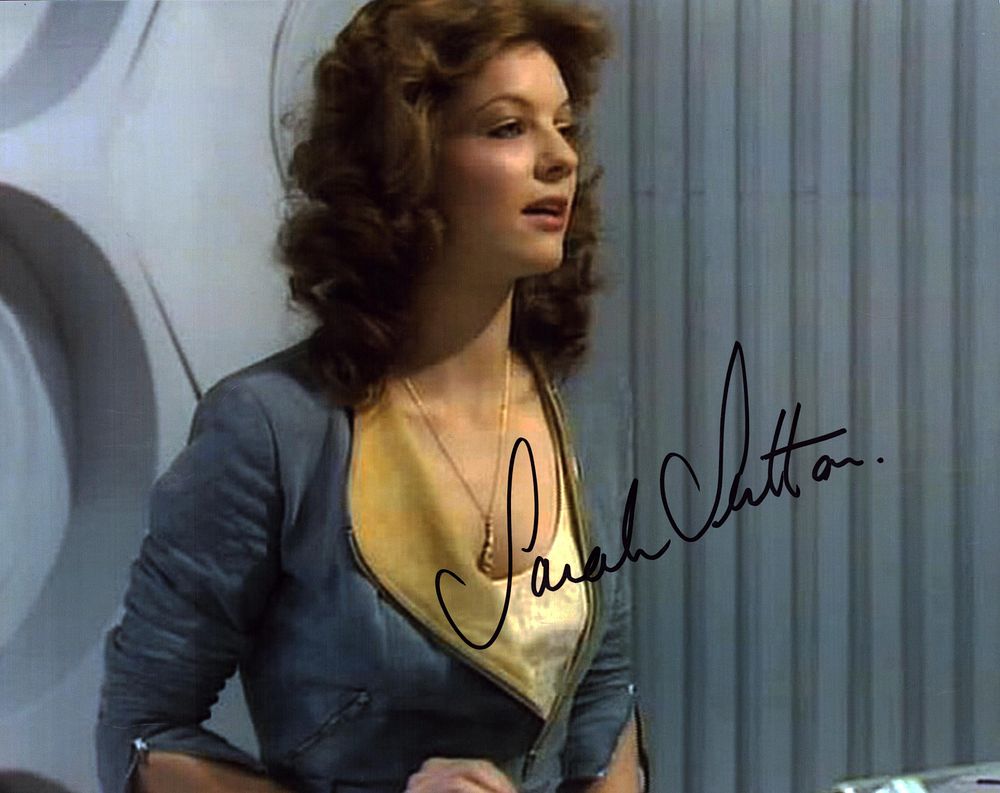 Lot 163: Sarah Sutton signed 10x8 inch DR WHO colour...