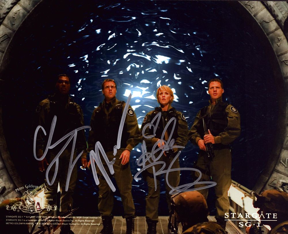 Lot 257: Amanda Tapping, Chris Judge and Michael Shanks signed...