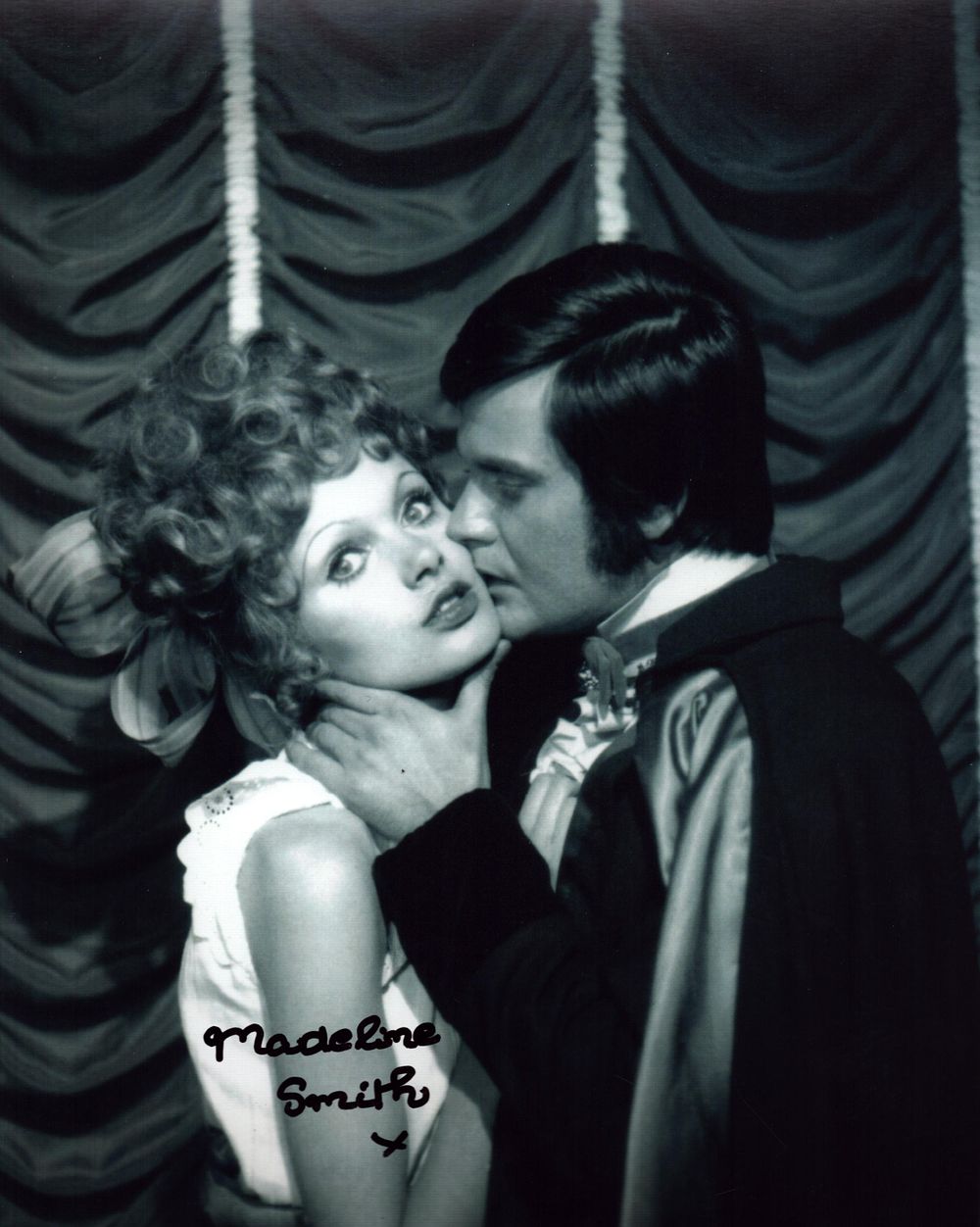Lot 281: Madeline Smith signed 10x8 inch black and white...