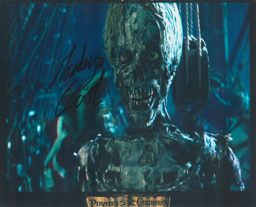 Lot 297: Mackenzie Crook signed Pirates of Caribbean 10x8 inch...
