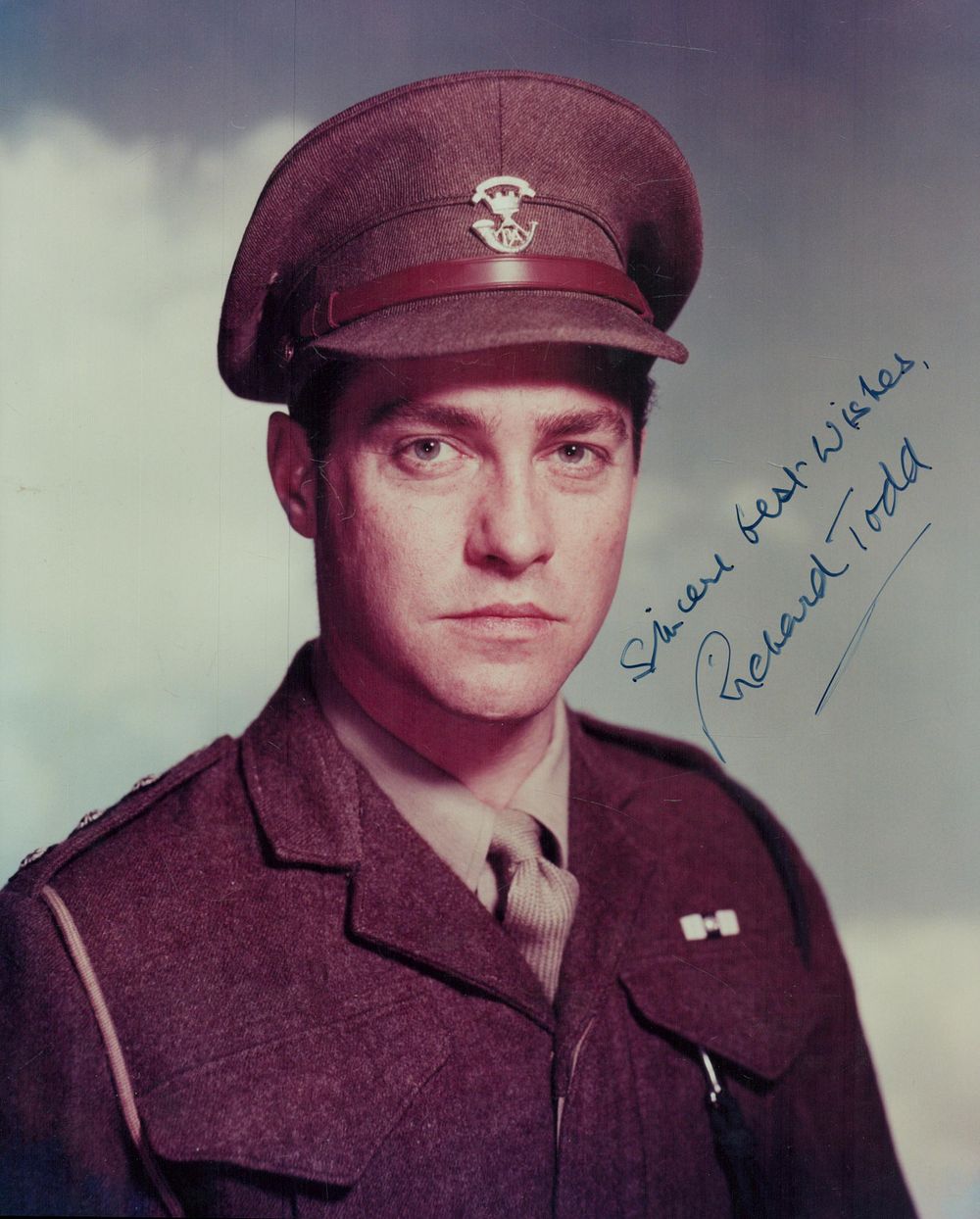 Lot 309: Richard Todd signed 10x8 inch colour photo. Good...