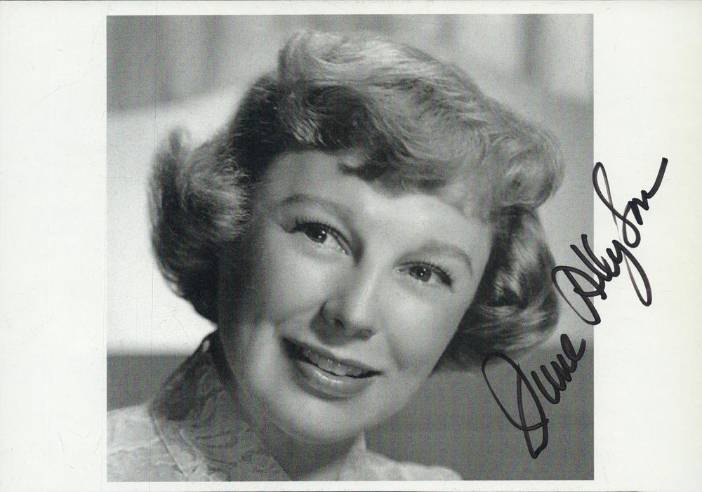 Lot 316: June Allyson signed 8x6 inch black and white...