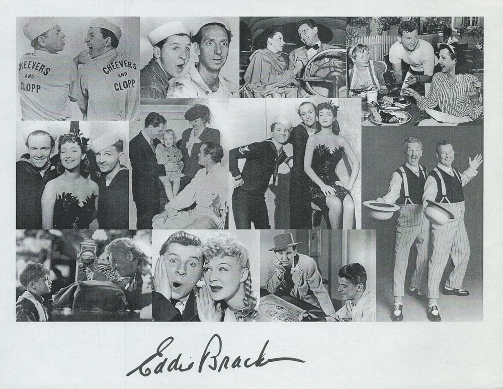 Lot 319: Eddie Bracken signed 11x9 inch black and white...