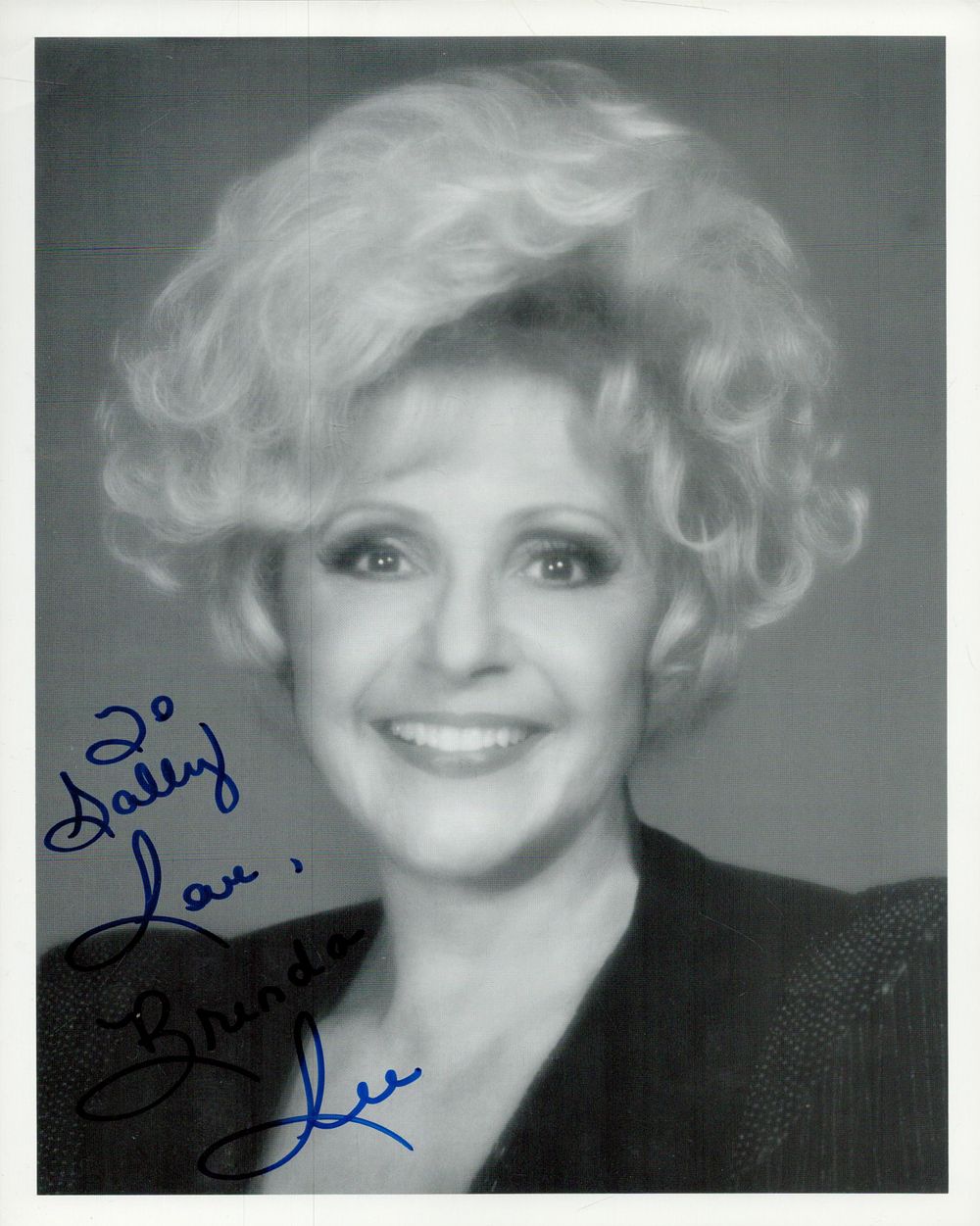 Lot 320: Brenda Lee signed 10x8 inch black and white...