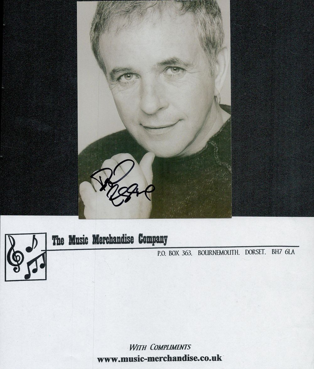 Lot 339: David Essex signed 6x4 inch black and white...