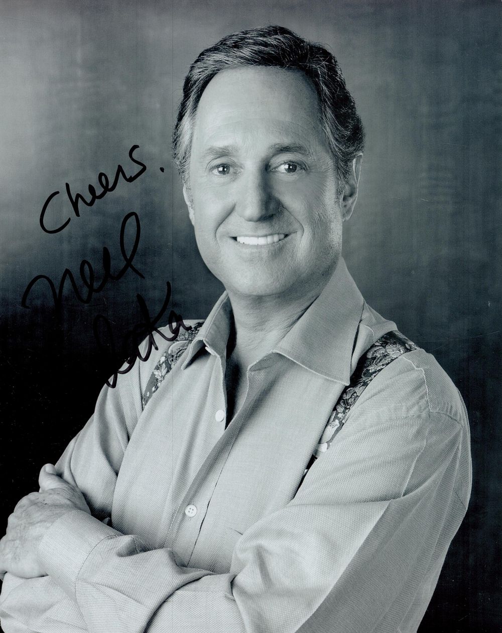Lot 340: Neil Sedaka signed 10x8 inch black and white...