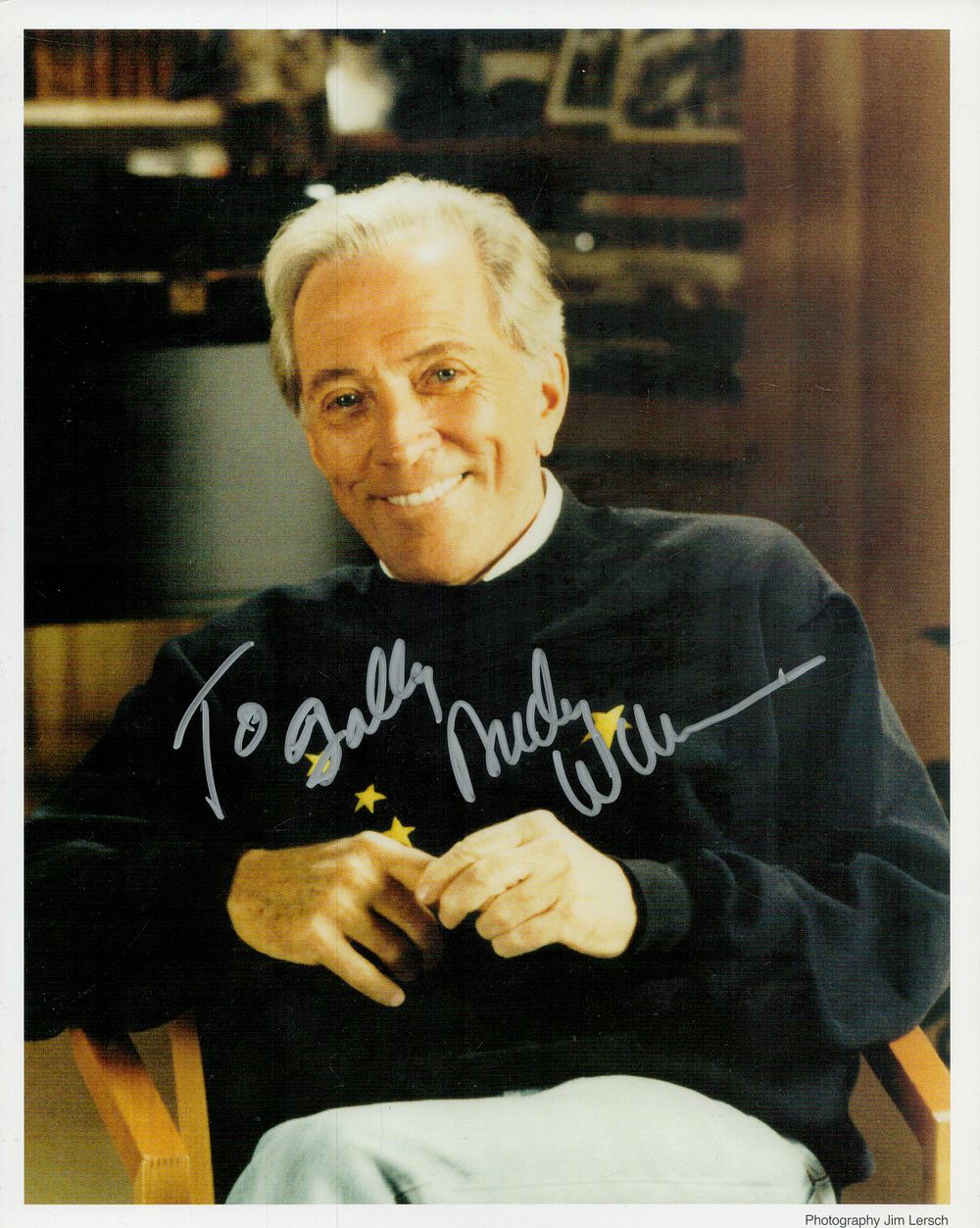 Lot 342: Andy Williams signed 10x8 inch colour photo. Dedicated....
