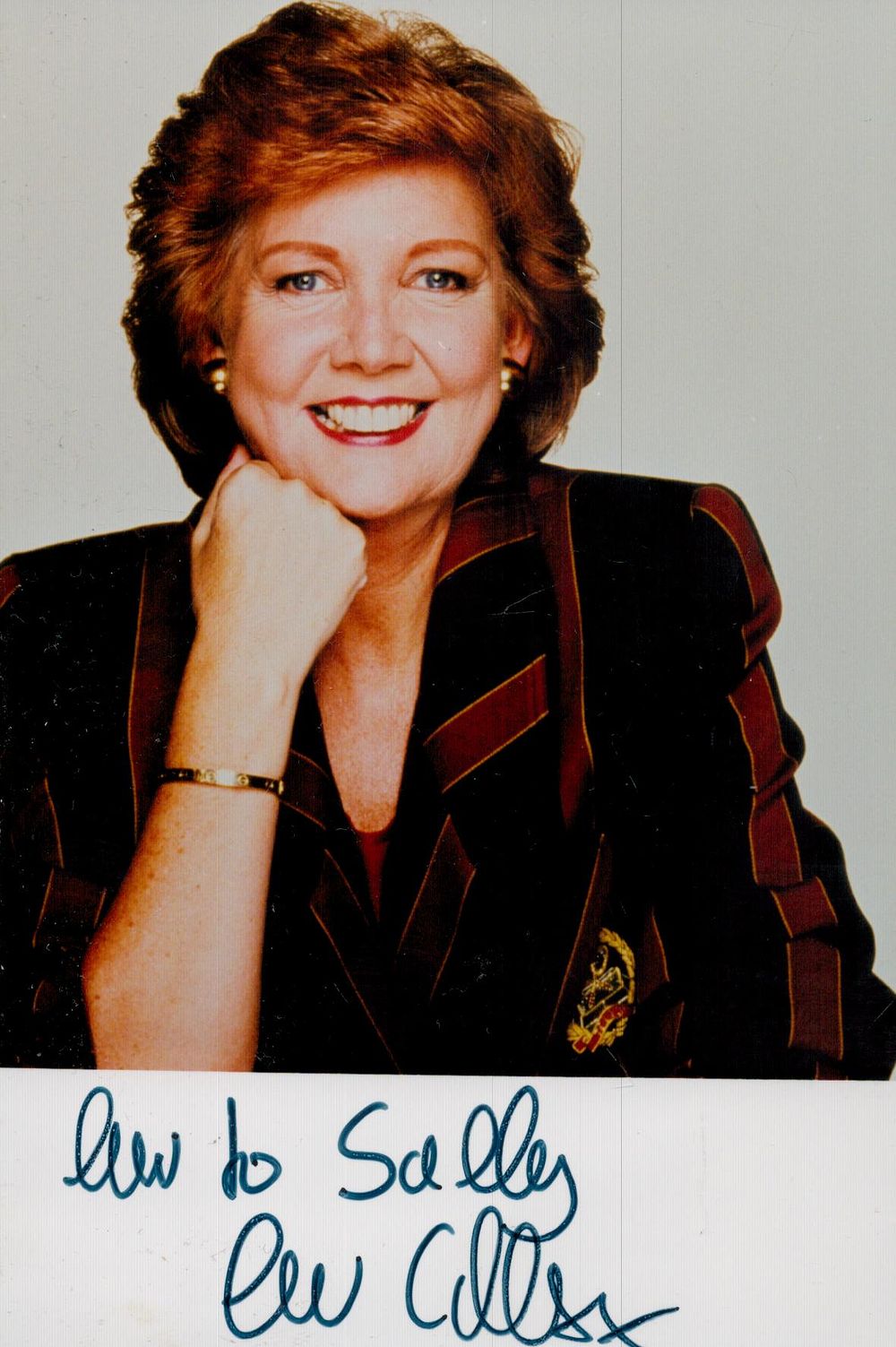 Lot 356: Cilla Black signed 6x4 inch colour photo. Dedicated....