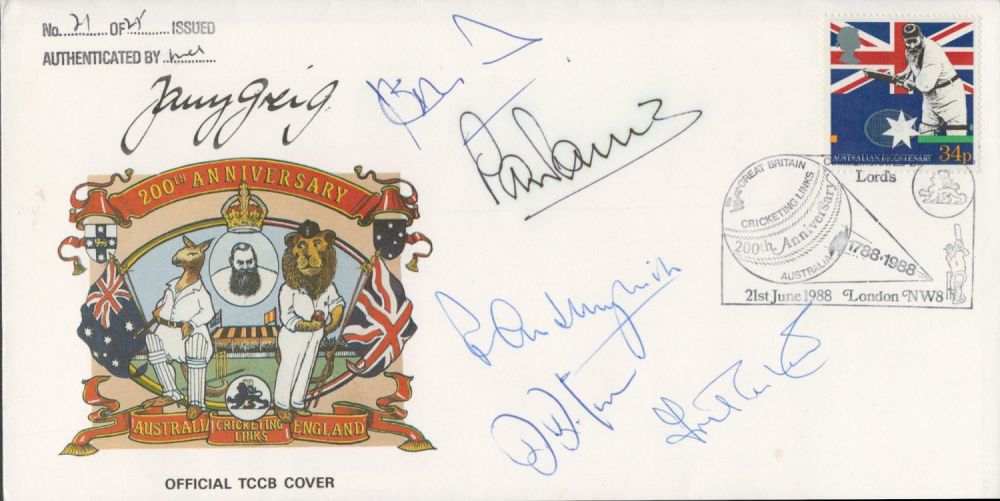 Lot 133: Cricket England Allrounders multisigned Australia , England Cricketing...
