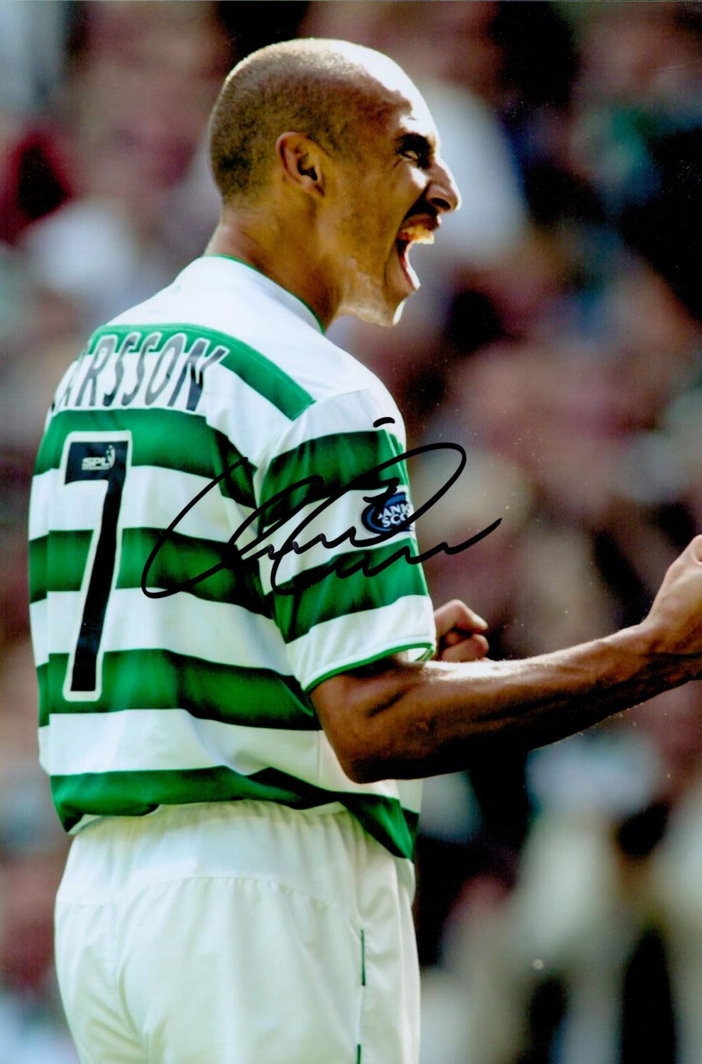 Lot 136: Football Henrik Larsson signed 12x8 colour photo pictured...