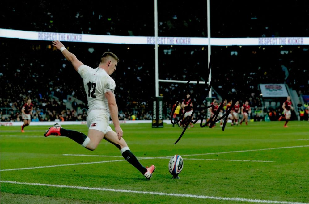 Lot 141: Rugby Union Owen Farrell signed 12x8 colour photo...