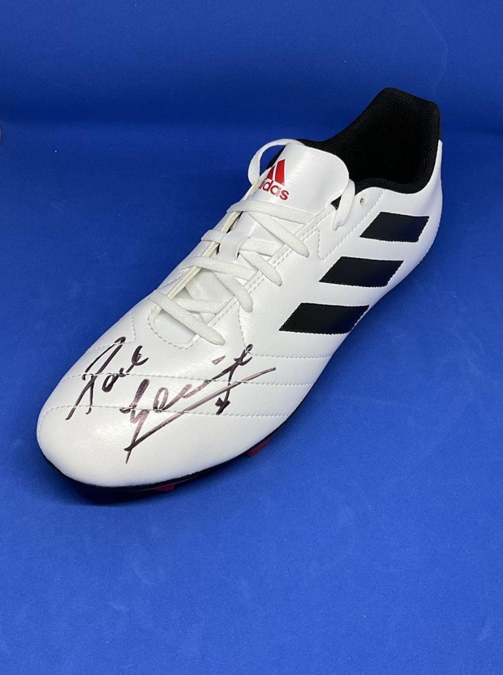 Lot 157: Football Paul Gascoigne signed White Adidas football boot....