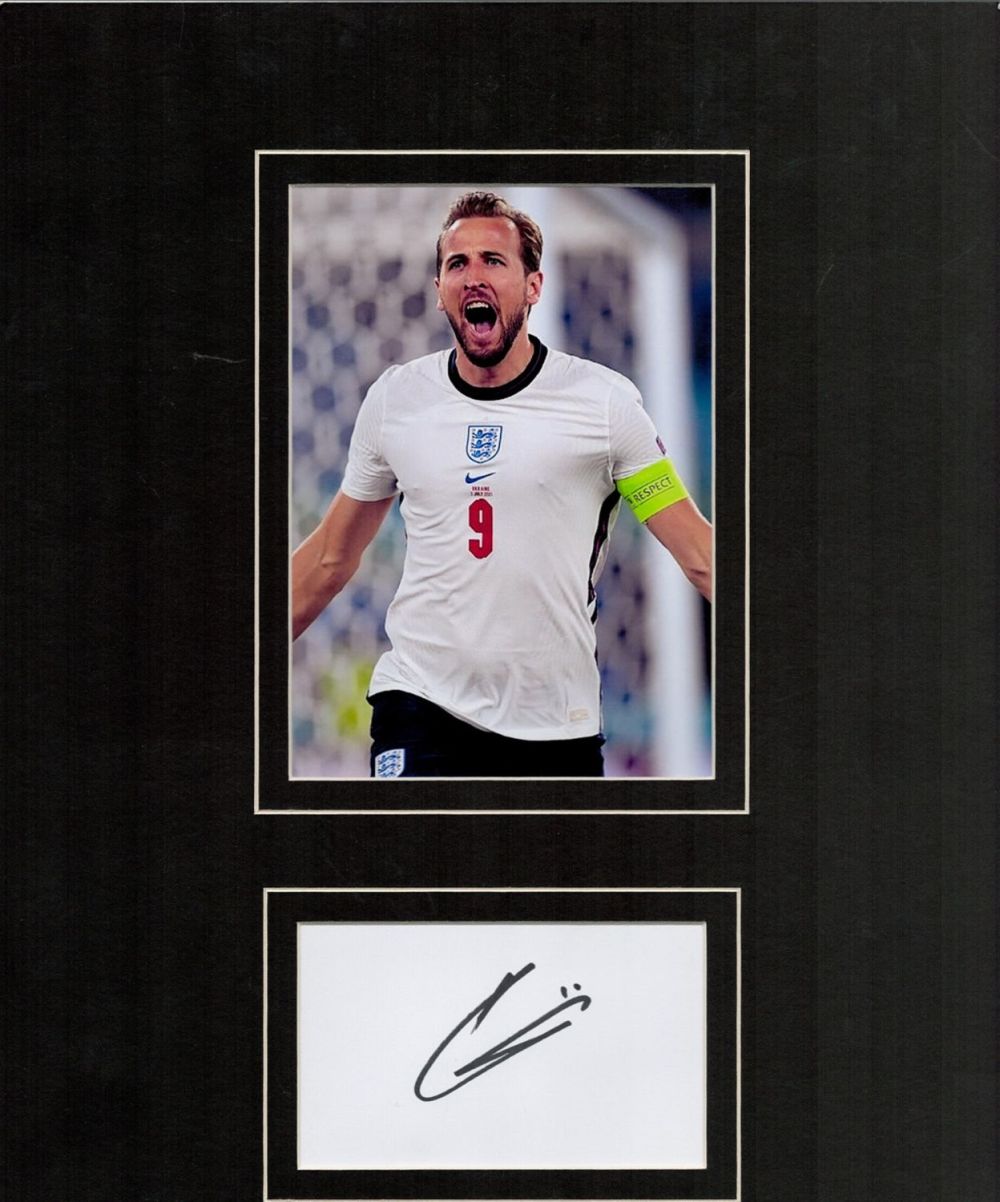 Lot 166: Football Hary Kane 16x 12 mounted signature piece...