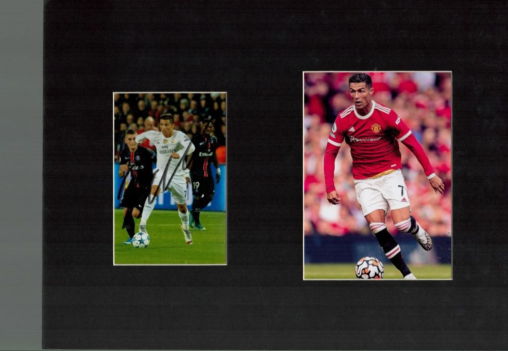 Lot 170: Football Cristiano Ronaldo 16x12 overall mounted signature piece...