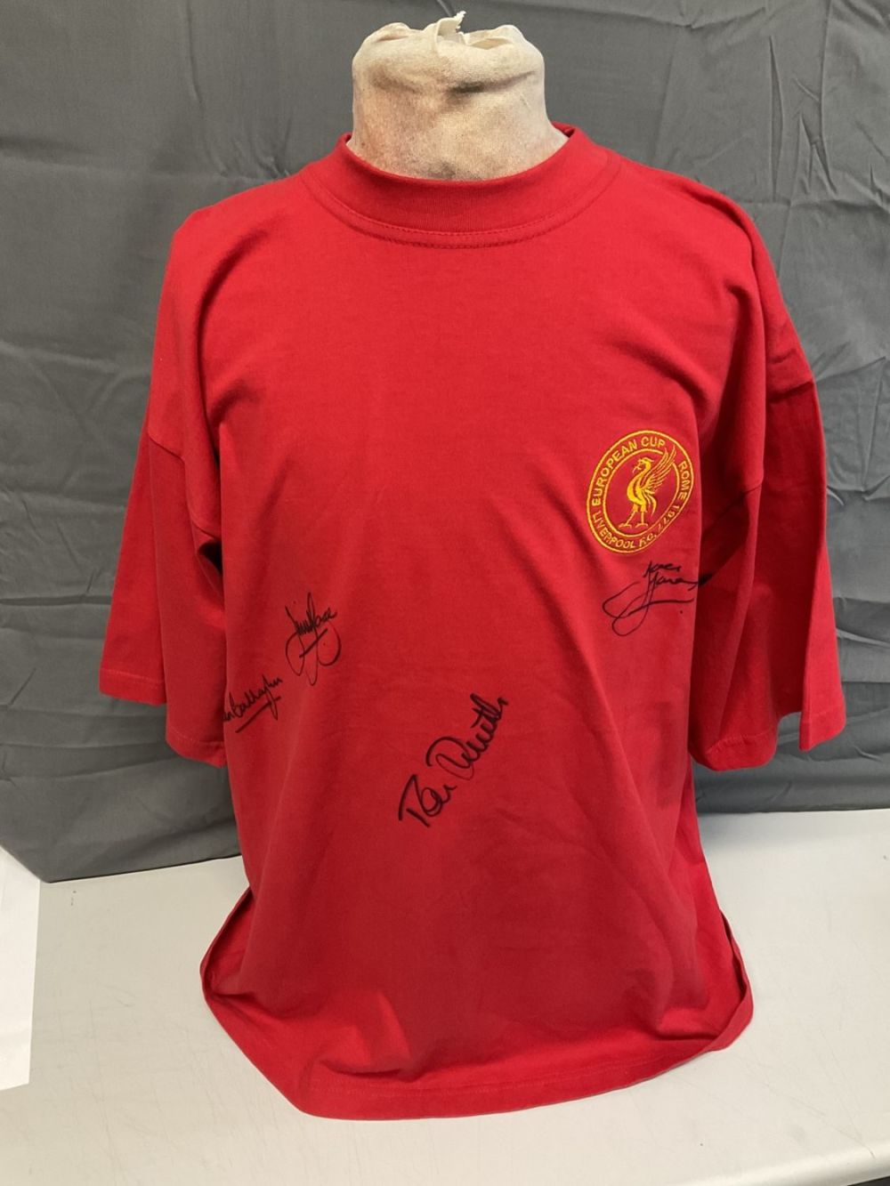 Lot 182: Football Liverpool legends European Cup Winners 1977 multi...