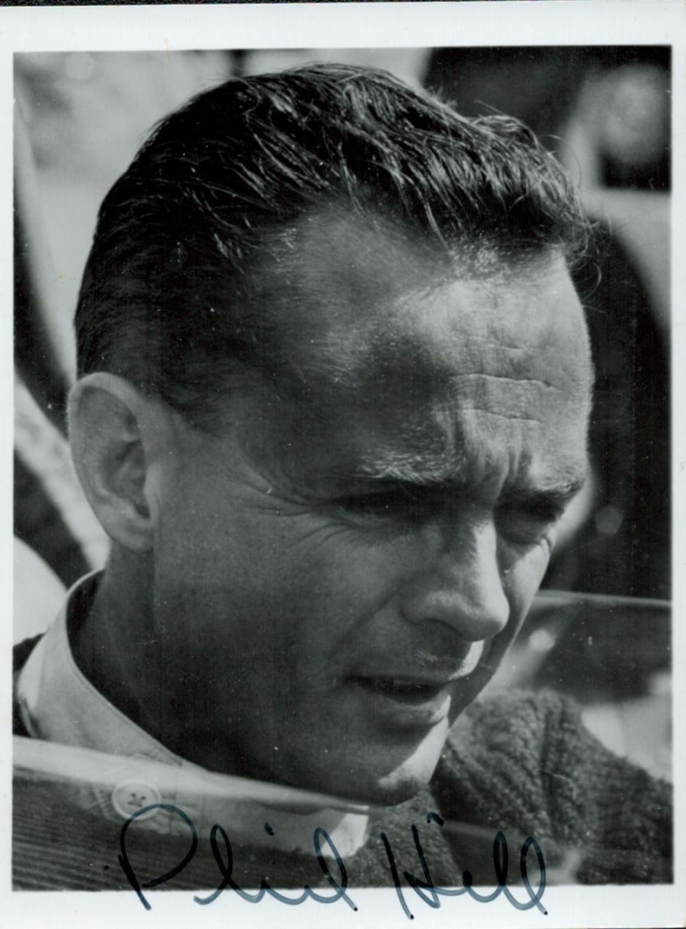 Lot 204: Motor Racing Phil Hill signed 1965 5x3 vintage...