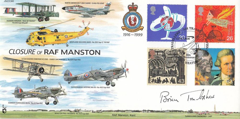 Lot 6: Concorde Test Pilot Brian Trubshaw signed scarce JS(CC)60g...