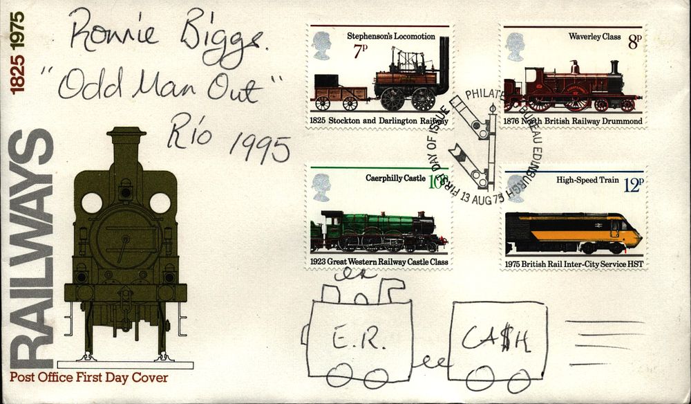 Lot 82: Ronnie Biggs, a signed Railways FDC with a...