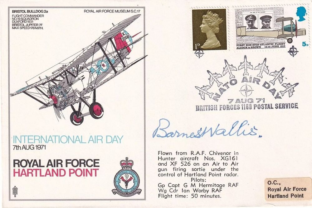 Lot 94: SC17 RAF Hartland Point Signed Sir Barnes Wallis...