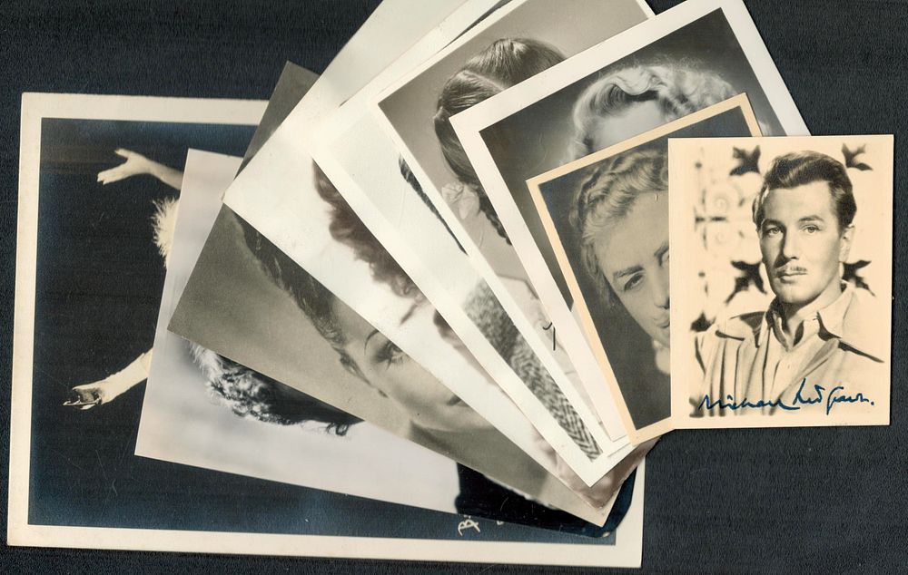 Lot 21: Film vintage signed photo collection includes 9 assorted...