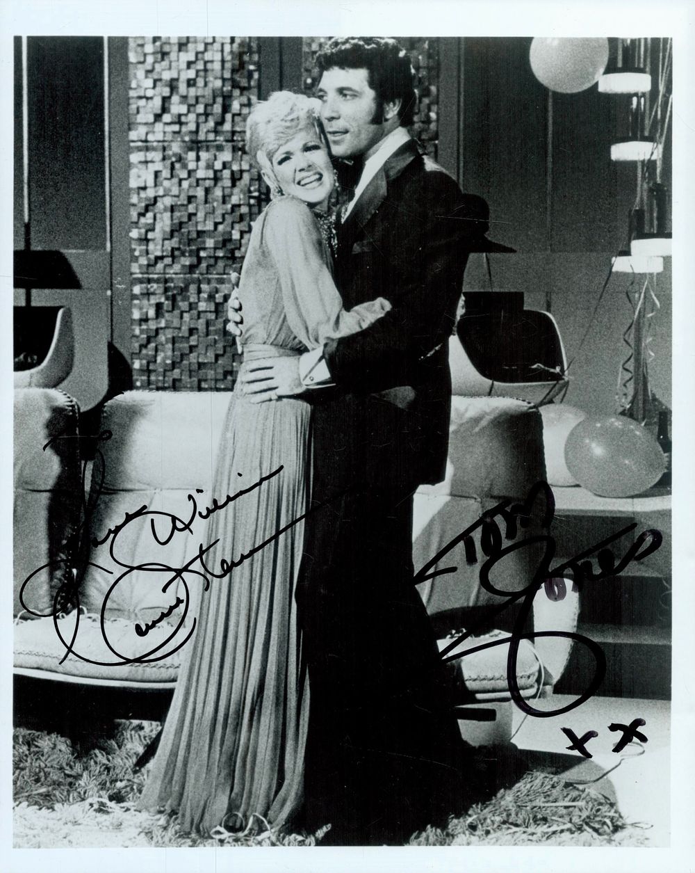 Lot 34: Connie Stevens and Tom Jones signed 10x8 inch...