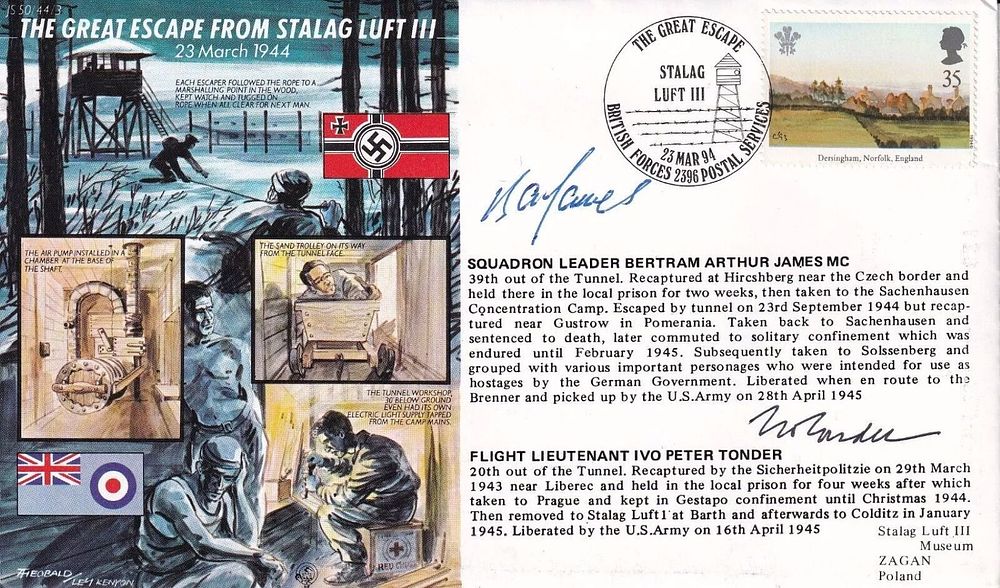 Lot 104: 44/3c Great Escape Stalag Luft Ill Signed by...