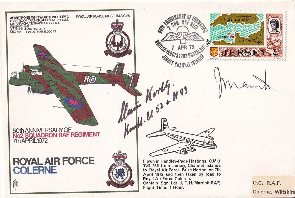 Lot 106: SC25 RAF Colerne cover Signed by Claus Korth...