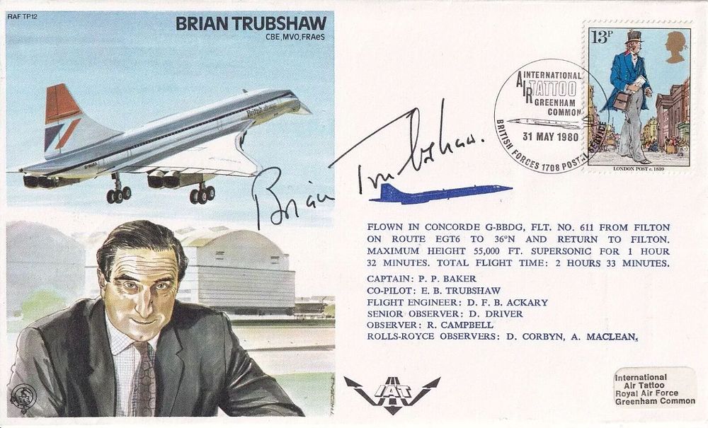 Lot 142: TP12c Brian Trubshaw Test Pilot Signed by Brian...