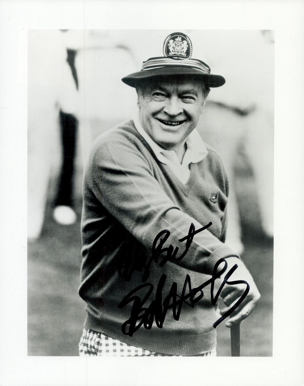 Lot 154: Bob Hope signed 10x8inch black and white photo....