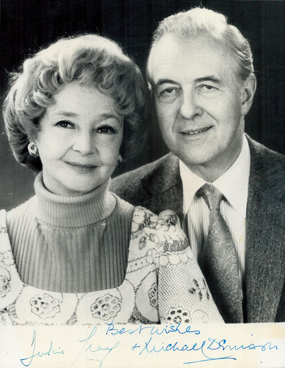 Lot 169: Dulcie Gray and Michael Denison signed 10x8inch black...