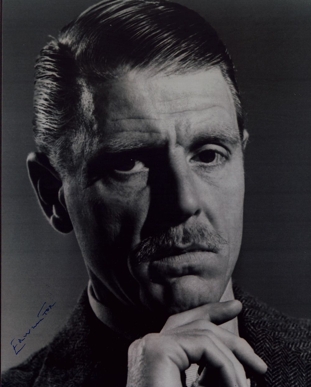 Lot 172: Edward Fox signed 10x8inch black and white photo....