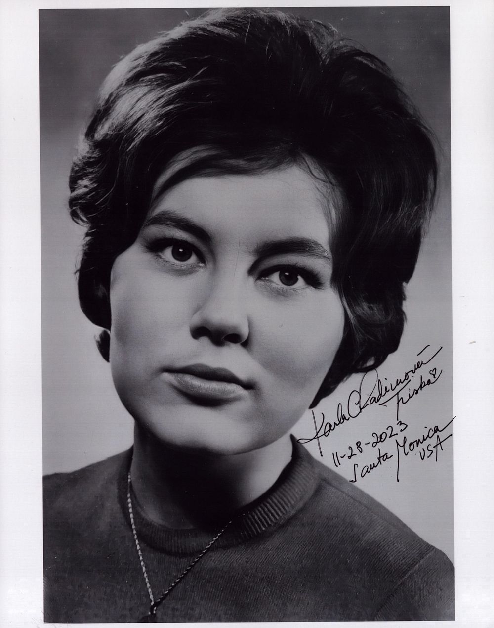 Lot 190: Karla Chadimova signed 10x8inch black and white photo....