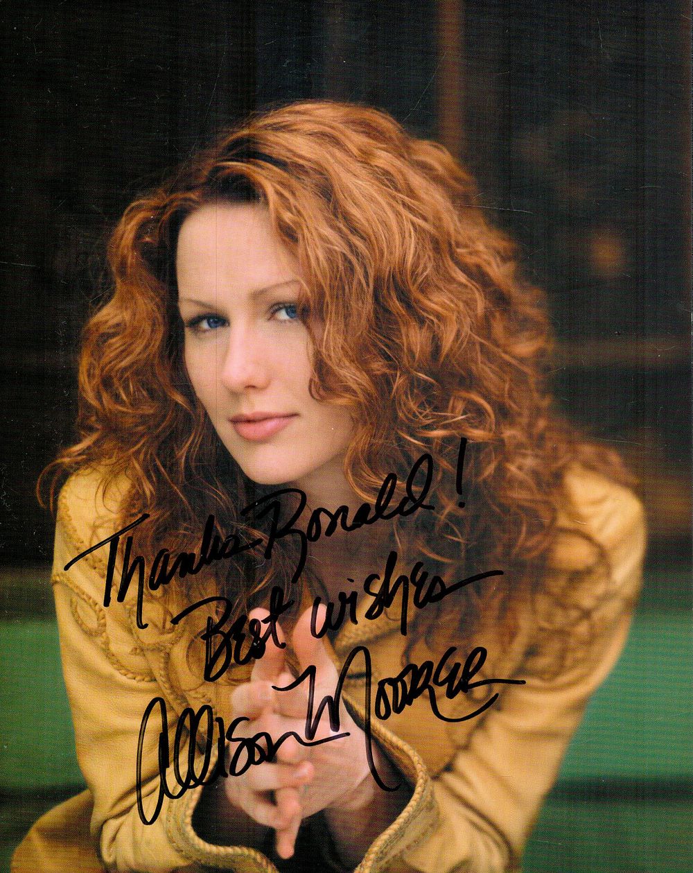 Lot 295: Alison Moorer signed 10x8 inch colour photo. Dedicated....