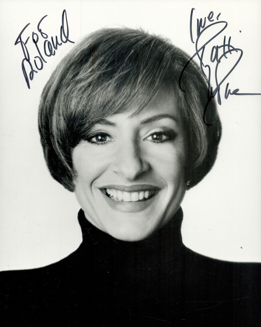Lot 325: Patti Ann Lupone signed 10x8 inch black and...