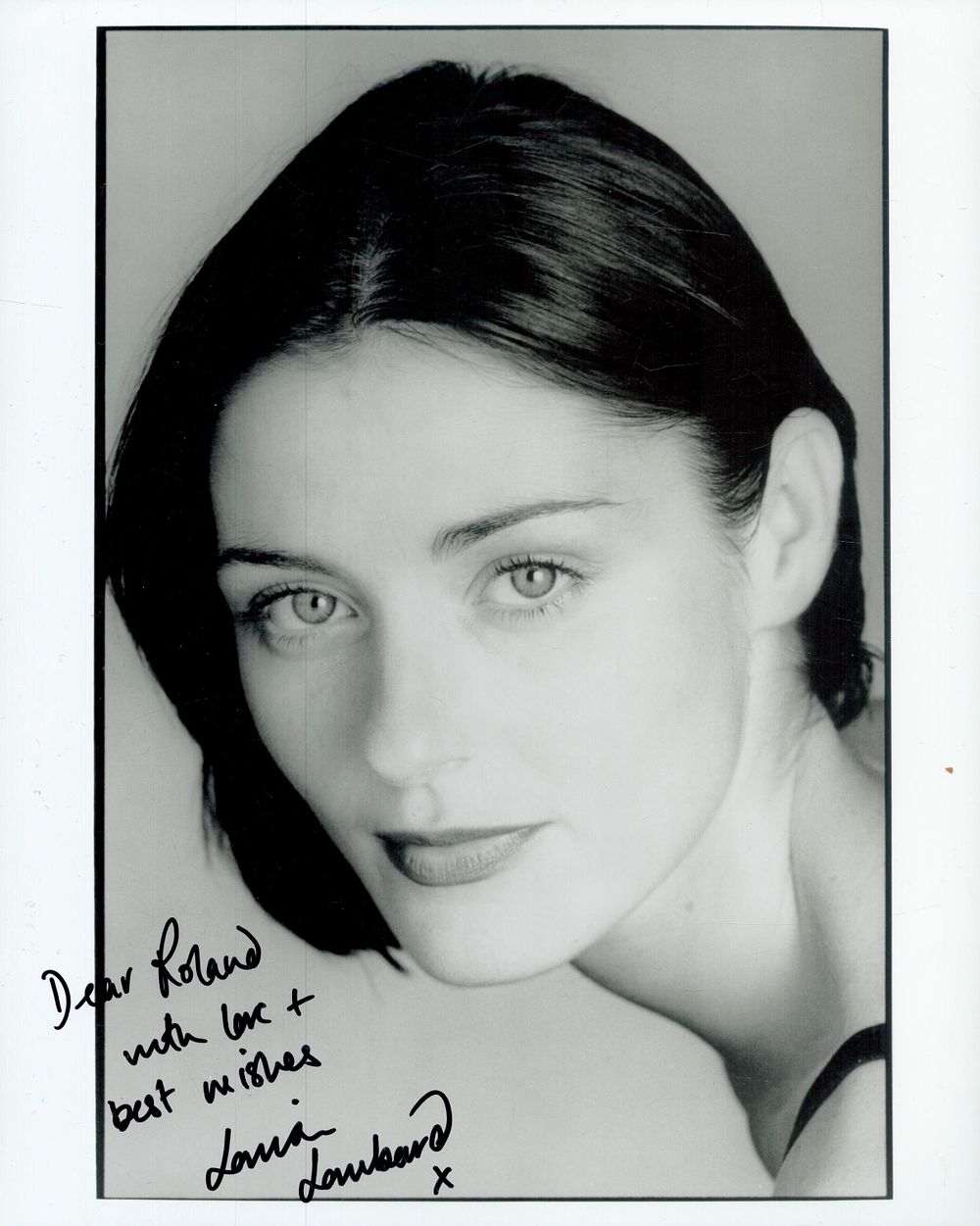 Lot 329: Louise Lombard signed 10x8 inch black and white...