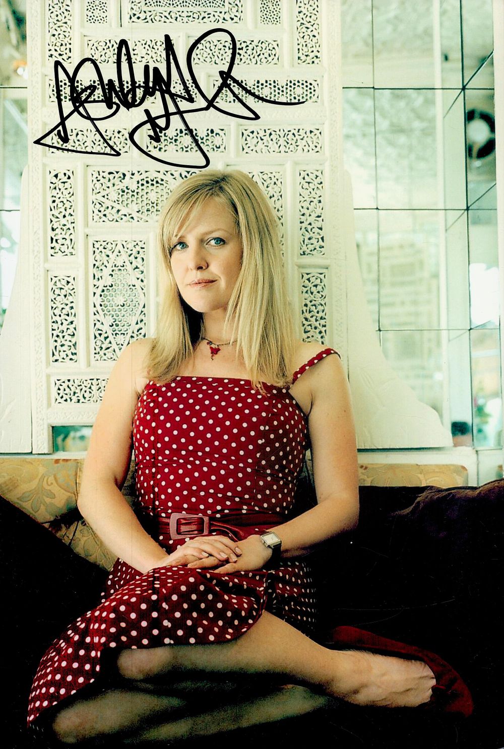 Lot 336: Ashley Jensen signed 12x8 inch colour photo. Good...