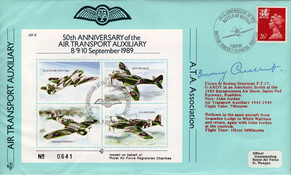 Lot 622: Wing Commander Bunny Currant DSO, DFC signed 50th...