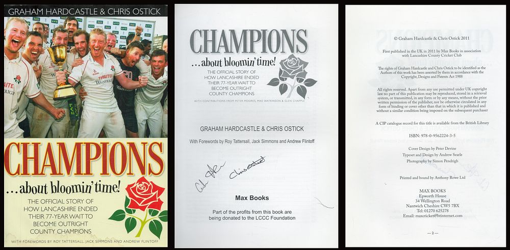 Lot 55: Chris Ostick and Graham Hardcastle signed Champions… About...