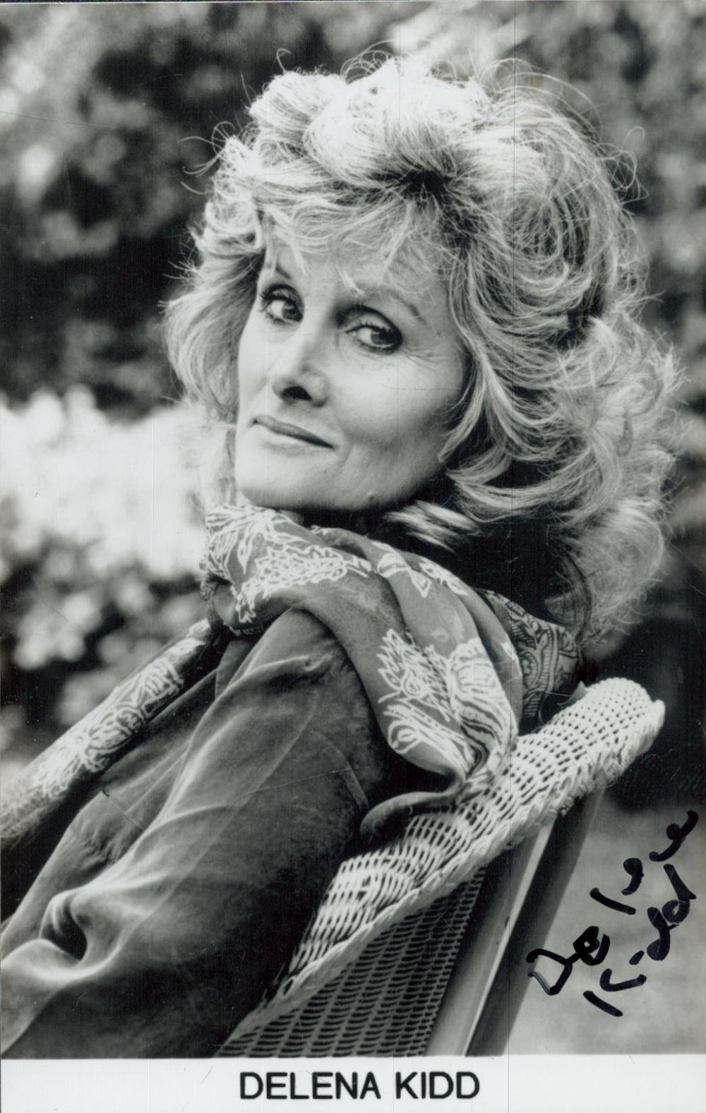 Lot 66: Delena Kidd signed 6x4inch black and white photo....