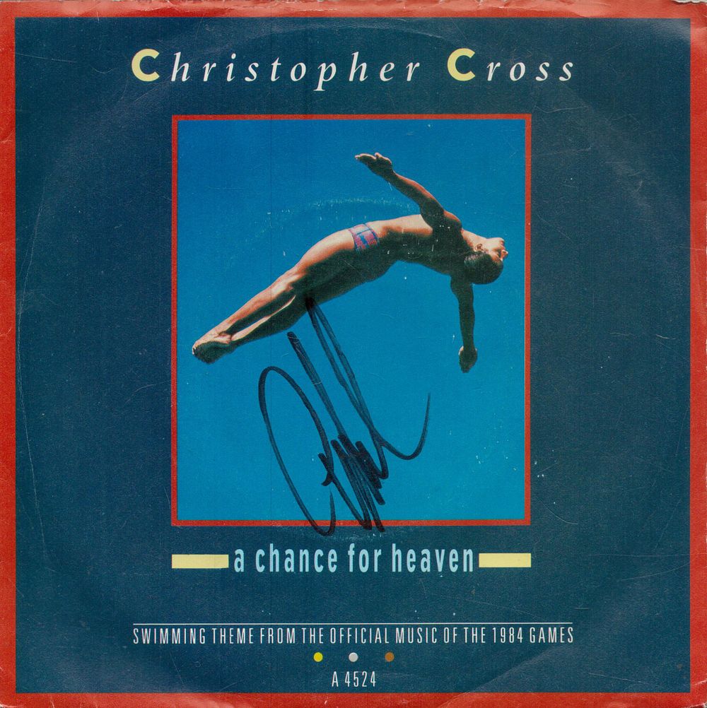 Lot 70: Christopher Cross signed 45rpm A chance for heaven...