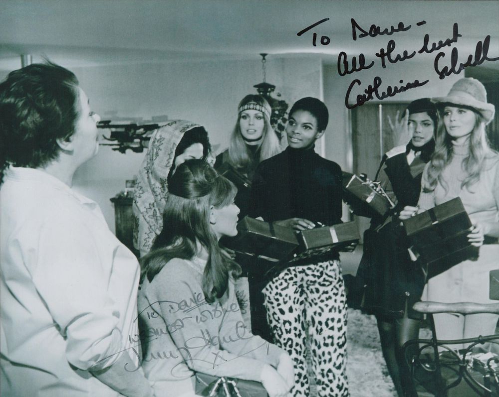 Lot 104: Catherine Schell and Jenny Hanley signed 10x8 inch...