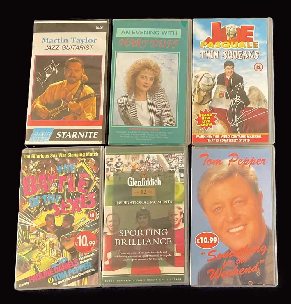 Lot 180: TV Entertainment VHS Signed Collection of 6. Includes...