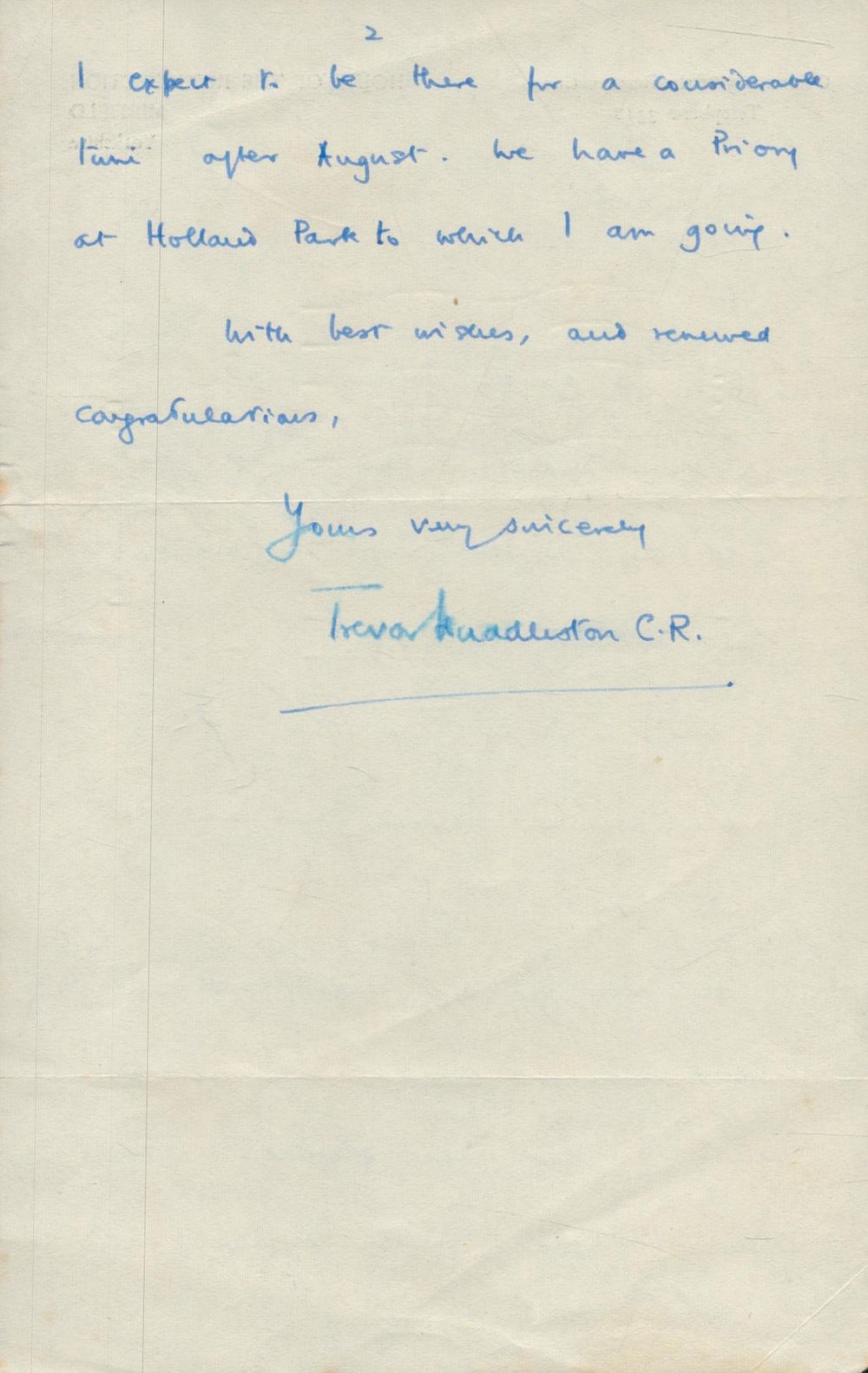 Lot 210: English Anglican Bishop Trevor Huddleston CR ALS Dated...