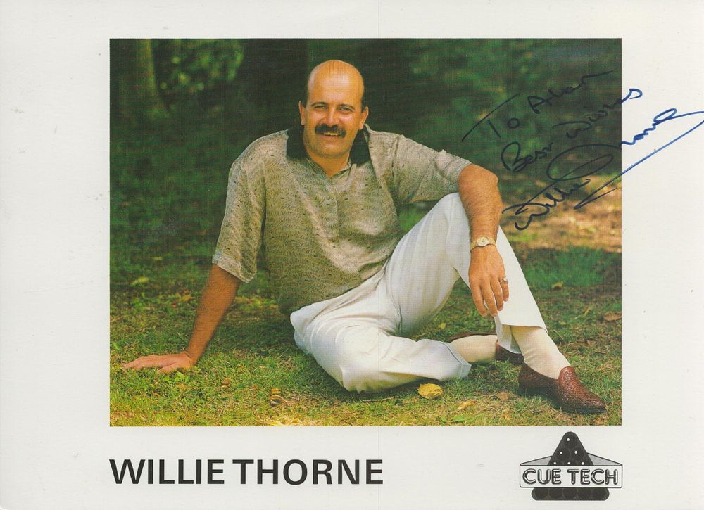 Lot 213: Willie Thorne signed 6x8 colour photo. Good Condition....