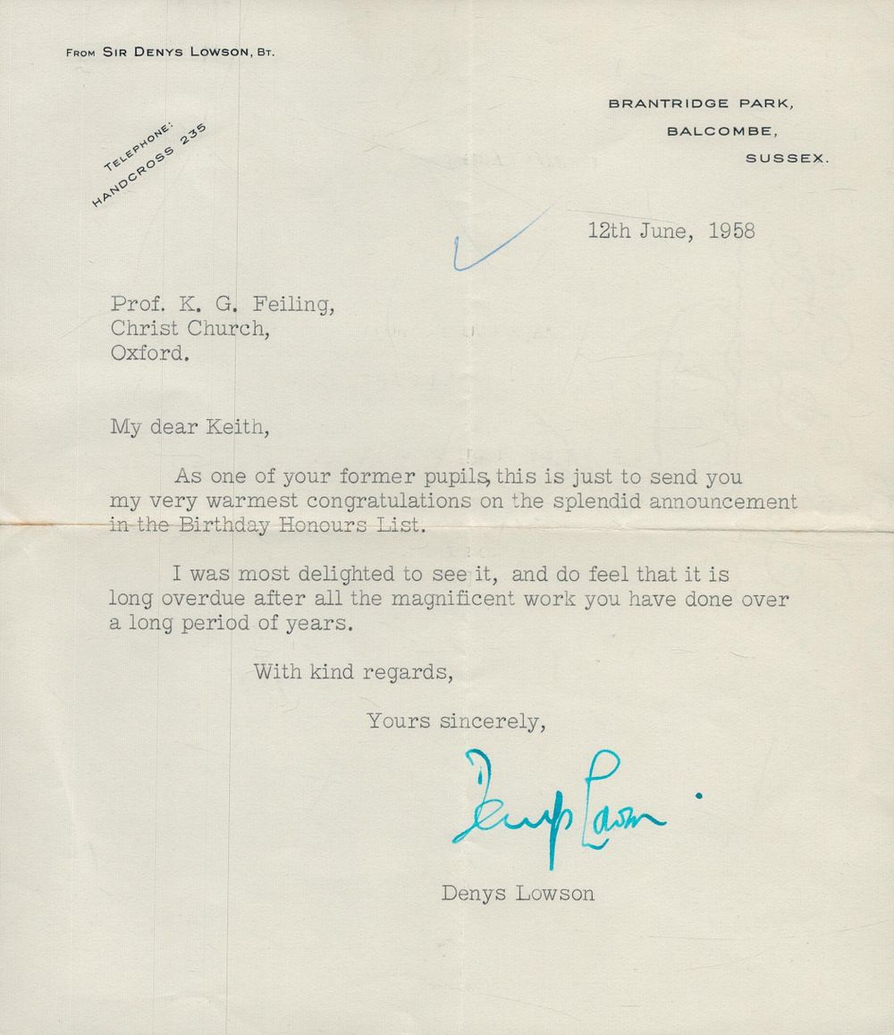 Lot 215: Lord Mayor of London in 1950 51 Sir...