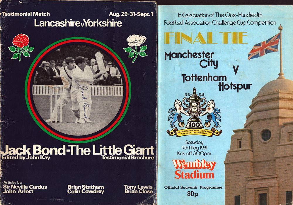 Lot 219: Sport Programme collection of 2 programmes such as...