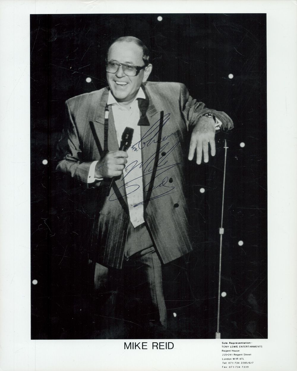 Lot 240: Mike Reid signed 10x8 inch black and white...
