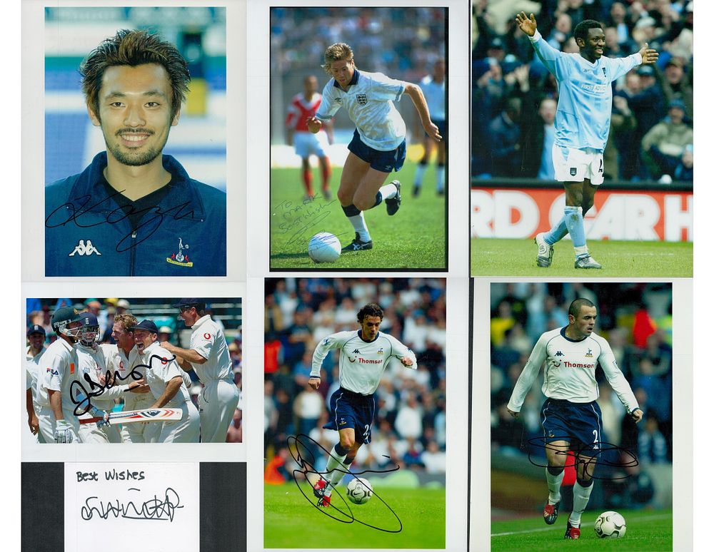 Lot 243: Sport collection of 5 signed photos and 1...