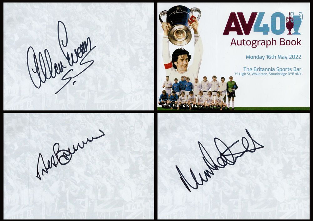 Lot 249: Aston Villa 40th anniversary autograph book. Signed by...
