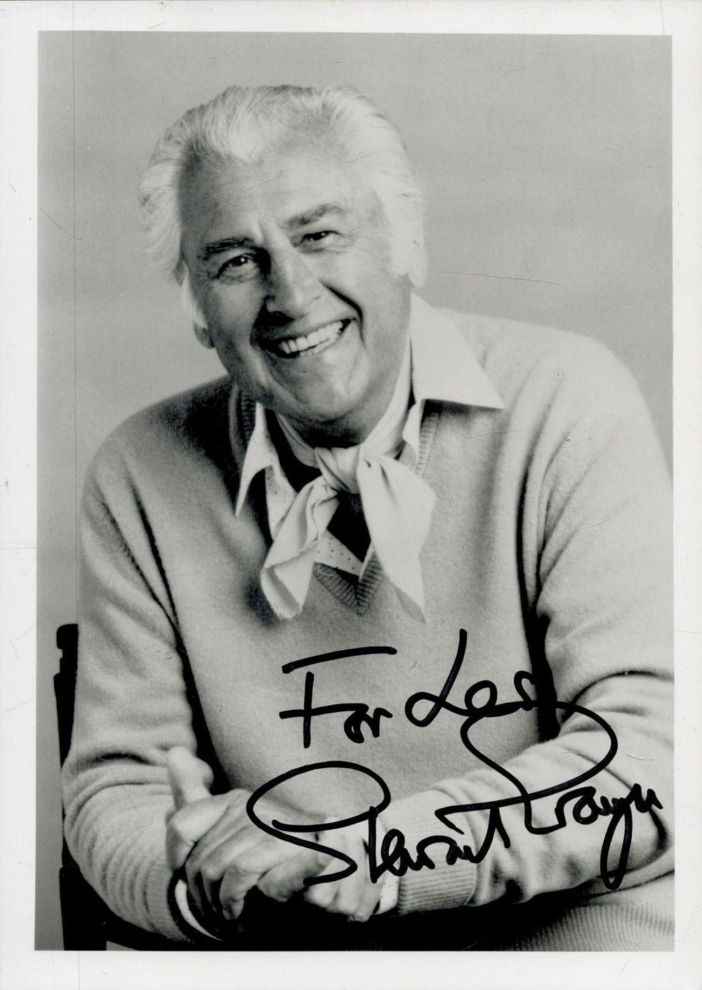 Lot 362: Stewart Grainger signed 7x5inch black and white photo....